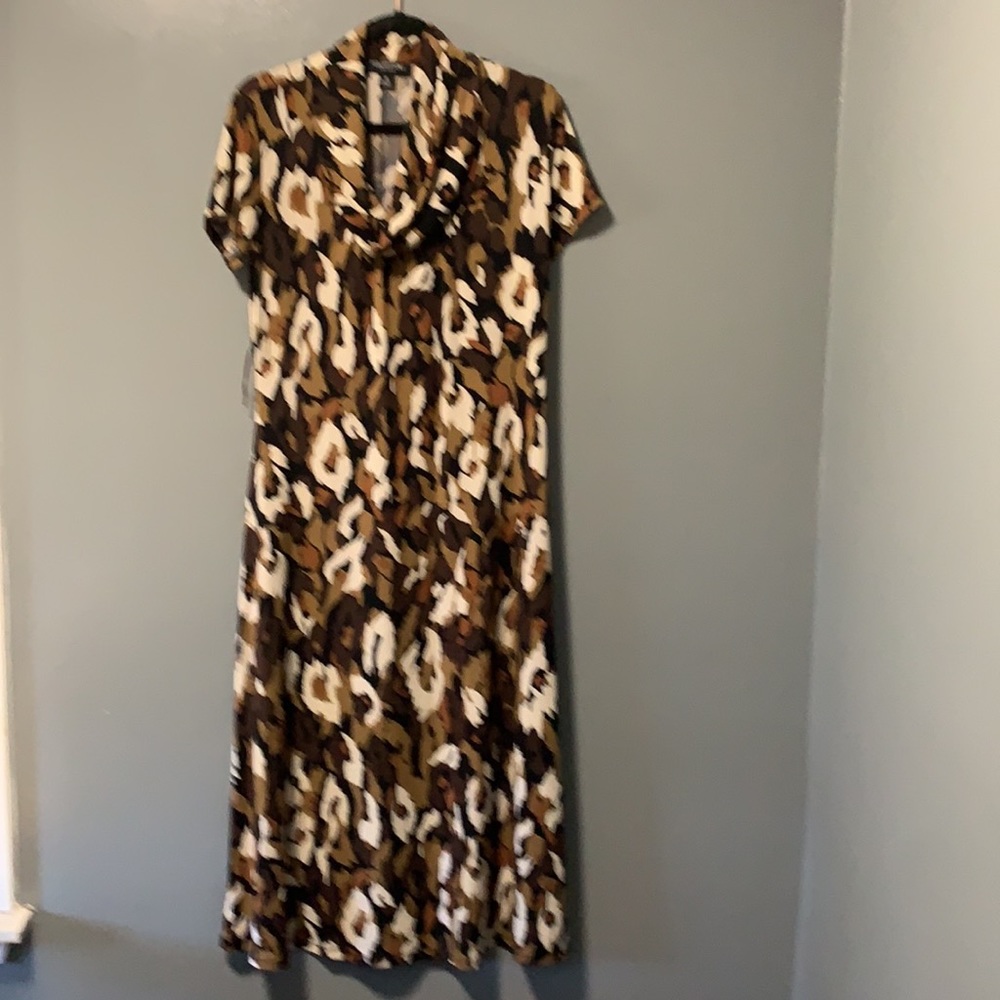 Perceptions, size 12 printed long dress, multi color